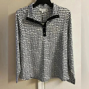 Chico's Black and White Patterned Top